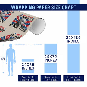 No Kings in America Since 1776 Wrapping Paper Roll Founding Fathers George Washington Patriotic TS02 Print Your Wear