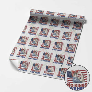 No Kings Live Here Wrapping Paper Roll Funny Rosie The Riveter Cat Feminist Gift TS12 Christmas Plaid Print Your Wear
