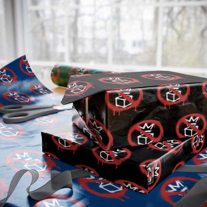 No Kings No Ice Protest Wrapping Paper Roll Vintage Political Stop Sign Graffiti Graphic TS11 Black Print Your Wear