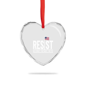 No Kings No Wars No Ice Heart Crystal Glass Ornament Anti Trump Political TS12 Print Your Wear