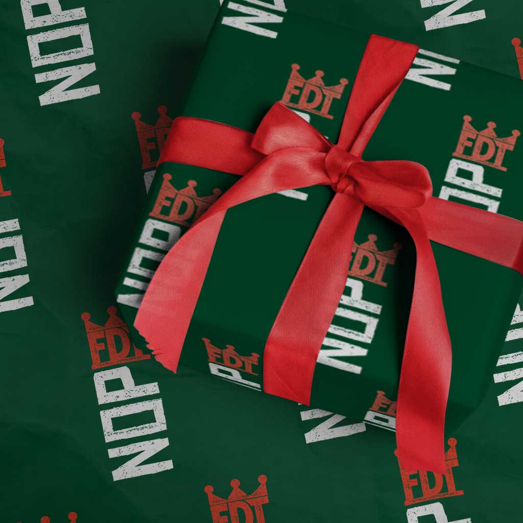 No Kings Protest Nope Funny Political Satire Wrapping Paper Roll TS11 Green Print Your Wear