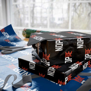 No Kings Protest Nope Funny Political Satire Wrapping Paper Roll TS11 Black Print Your Wear