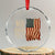 No Kings Since 1776 Crystal Glass Ornament Patriotic 4th Of July Distressed American Flag TS02 Transparent Glass 3'' Circle Print Your Wear