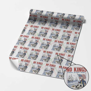 No Kings Since 1776 George Washington Wrapping Paper Roll Political Humor Gift TS12 Christmas Plaid Print Your Wear