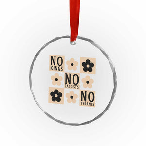 No Kings Wildflower Retro Boho Floral Crystal Glass Ornament TS12 Print Your Wear