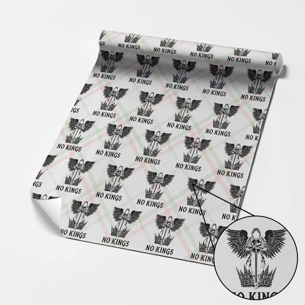 No Kings Wrapping Paper Roll St Michael Archangel Victory Over Tyranny TS12 Christmas Plaid Print Your Wear