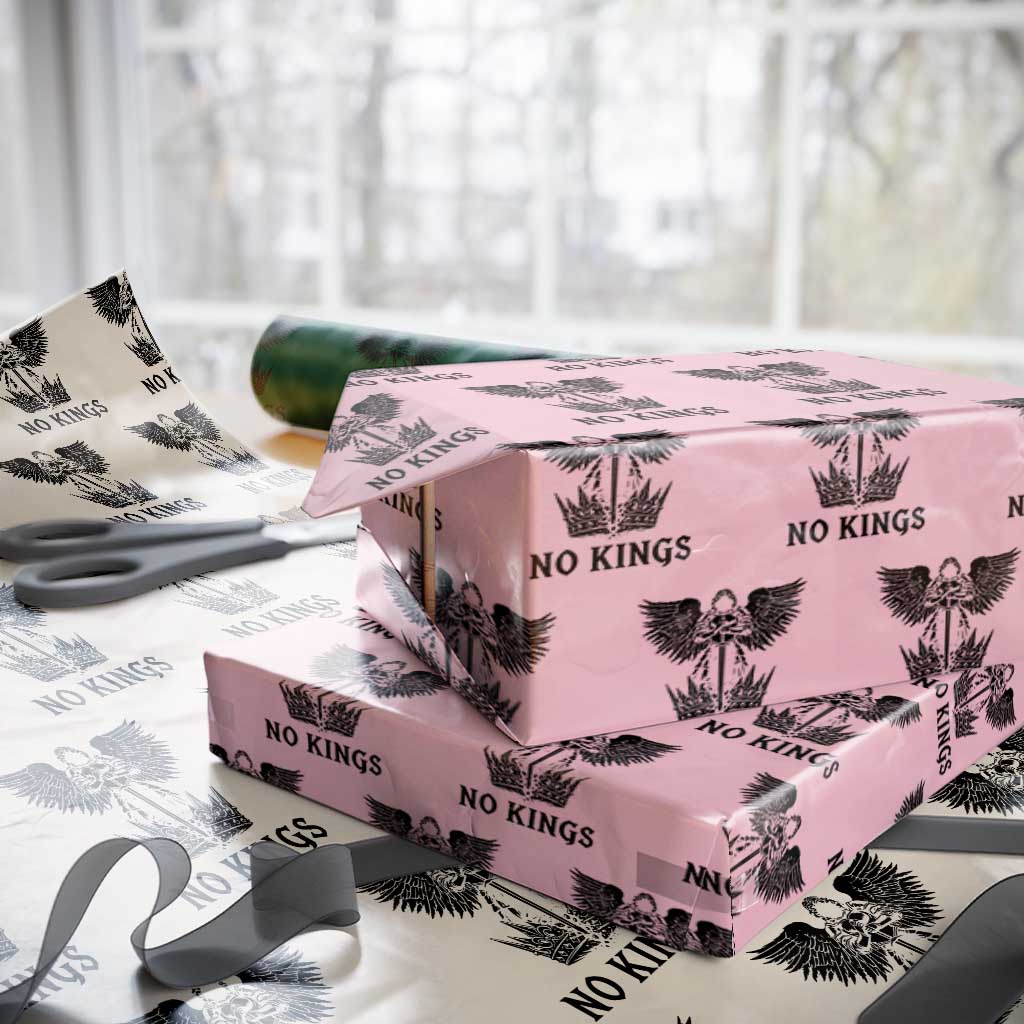 No Kings Wrapping Paper Roll St Michael Archangel Victory Over Tyranny TS12 Light Pink Print Your Wear