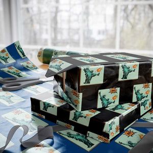 No Kings Wrapping Paper Roll Statue of Liberty Political Protest TS14 Black Print Your Wear