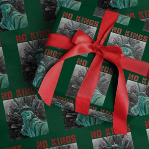 No Kings Wrapping Paper Roll Statue of Liberty Selfie Freedom TS14 Green Print Your Wear