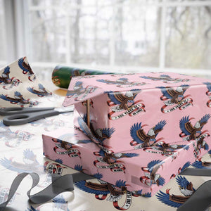 No Kings Wrapping Paper Roll USA 250th Anniversary Freedom Eagle TS12 Light Pink Print Your Wear