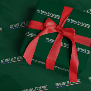 No Man Left Behind Minimalist Patriotic Flag Wrapping Paper Roll US Military Brotherhood Pride TS02 Green Print Your Wear
