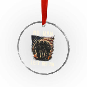 No Man Left Behind Soldiers Brotherhood Crystal Glass Ornament American Flag US Military TS02 Print Your Wear