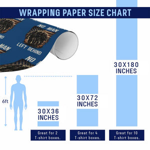 No Man Left Behind Soldiers Brotherhood Wrapping Paper Roll American Flag US Military TS02 Print Your Wear