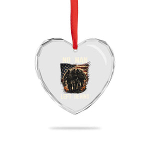 No Man Left Behind Soldiers Brotherhood Heart Crystal Glass Ornament American Flag US Military TS02 Print Your Wear