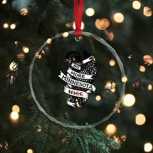 No More Minnesota Nice Loon Resistance Crystal Glass Ornament Ice Out Rebellion TS02 Print Your Wear