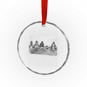 No One Is Illegal On Stolen Land Crystal Glass Ornament Native Tribe Indigenous People - Print Your Wear