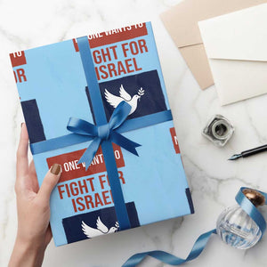 No One Wants To Fight For Israel Dove Wrapping Paper Roll Peace Freedom Supporter Anti War TS02 Light Blue Print Your Wear