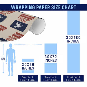 No One Wants To Fight For Israel Dove Wrapping Paper Roll Peace Freedom Supporter Anti War TS02 Print Your Wear