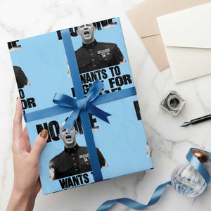 No One Wants To Fight For Israel Marine Veteran Statement Wrapping Paper Roll America First Freedom Anti War TS02 Light Blue Print Your Wear