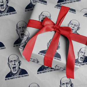 No One Wants To Fight For Israel Wrapping Paper Roll Marine Veteran America First Anti War TS14 White Print Your Wear
