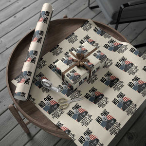 No One Wants To Fight For Israel Wrapping Paper Roll Marine Veteran American Freedom TS14 Beige Print Your Wear