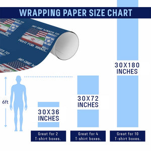 No One Wants To Fight For Israel Wrapping Paper Roll Marine Veteran Freedom Statement TS14 Print Your Wear