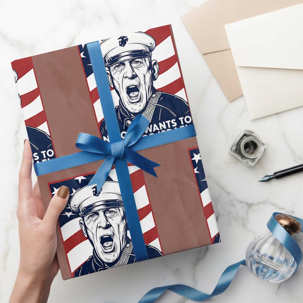No One Wants To Fight For Israel Wrapping Paper Roll US Marine Veteran Anti War TS14 Mocha Print Your Wear