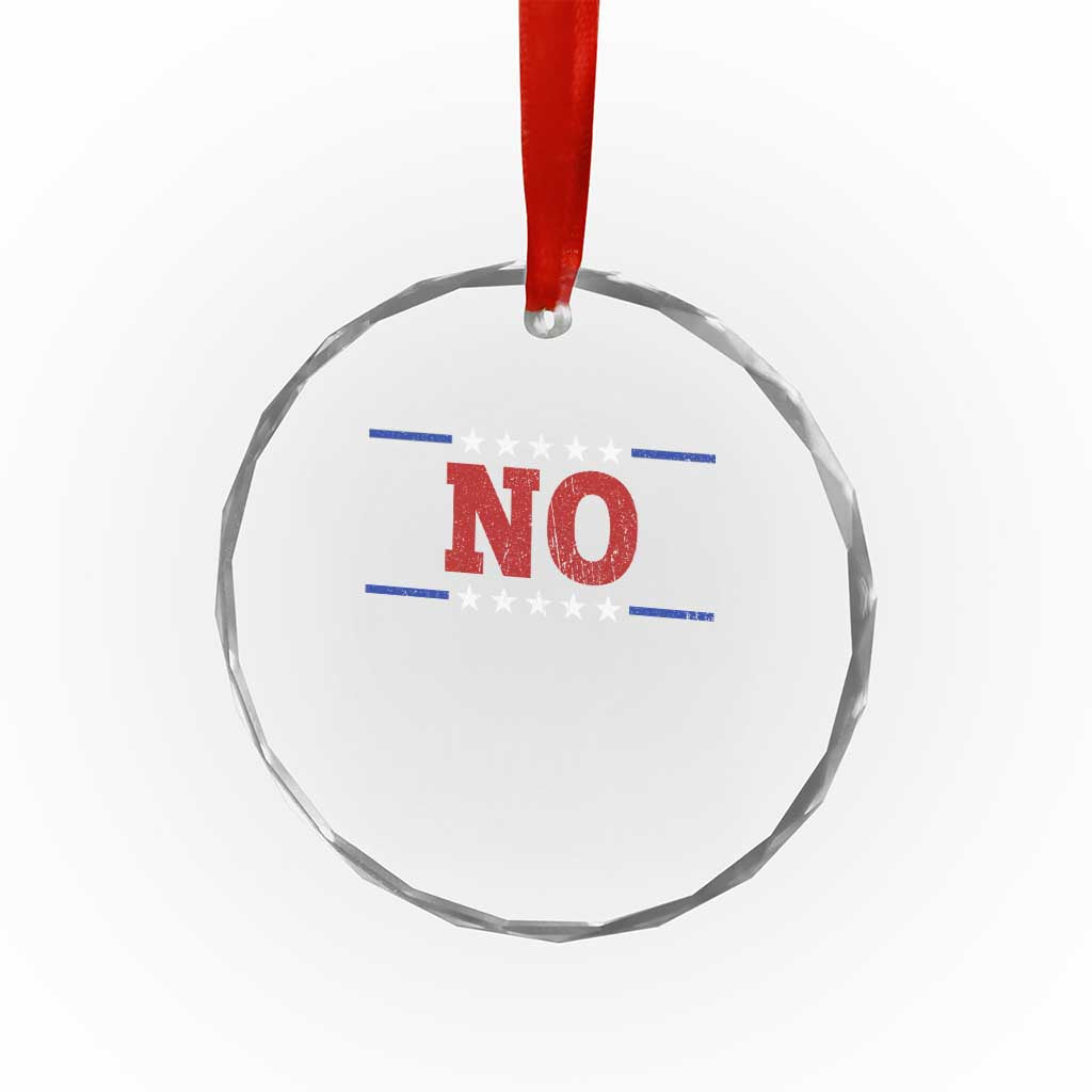 No Protest Patriotic Crystal Glass Ornament Red White Blue Freedom Political Satire TS02 Print Your Wear