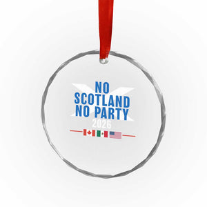 No Scotland No Party 2026 Saltire Flag Crystal Glass Ornament Game Day Soccer Fans Football Tournament