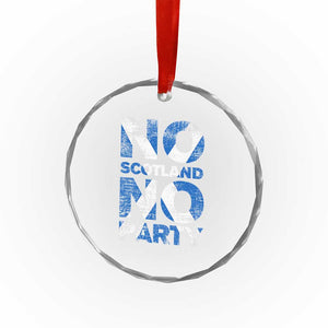 No Scotland No Party Saltire Flag Crystal Glass Ornament Football Fans Soccer Tournament Sports Lover