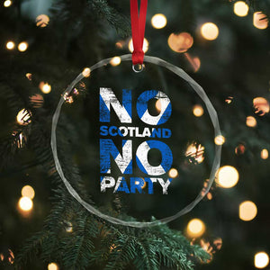 No Scotland No Party Saltire Flag Crystal Glass Ornament Football Fans Soccer Tournament Sports Lover