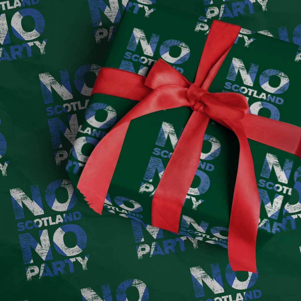 No Scotland No Party Saltire Flag Wrapping Paper Roll Football Fans Soccer Tournament Sports Lover