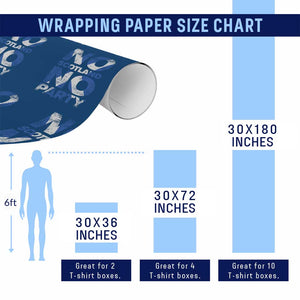 No Scotland No Party Saltire Flag Wrapping Paper Roll Football Fans Soccer Tournament Sports Lover