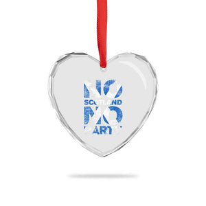 No Scotland No Party Saltire Flag Heart Crystal Glass Ornament Football Fans Soccer Tournament Sports Lover