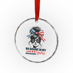 No Shame In My Recovery Game Crystal Glass Ornament Sobriety AA NA Anniversary TS11 Print Your Wear