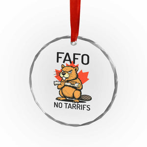 No Tariffs Canada Crystal Glass Ornament Never 51st State Canadian Beaver TS02 Print Your Wear