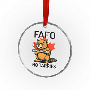 No Tariffs Canada Crystal Glass Ornament Never 51st State Canadian Beaver TS02 Print Your Wear