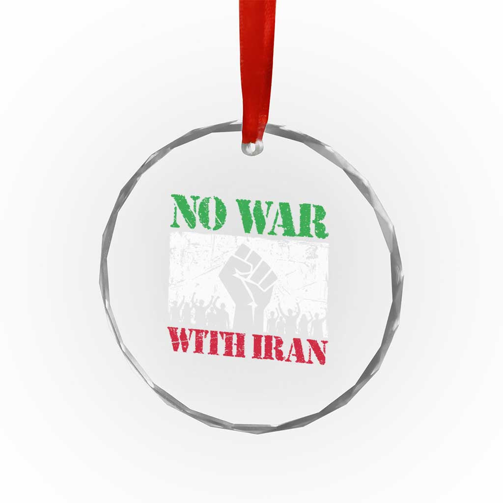 No War With Iran Crystal Glass Ornament Free Iran Peace Seeker Gift TS12 Print Your Wear