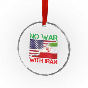 No War With Iran Crystal Glass Ornament Middle East Freedom TS12 Print Your Wear