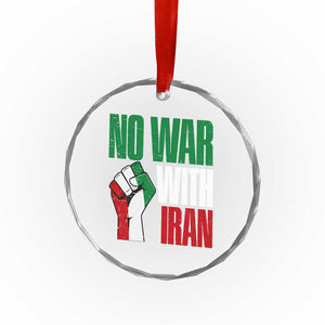 No War With Iran Crystal Glass Ornament Peace Activist Gift TS12 Print Your Wear