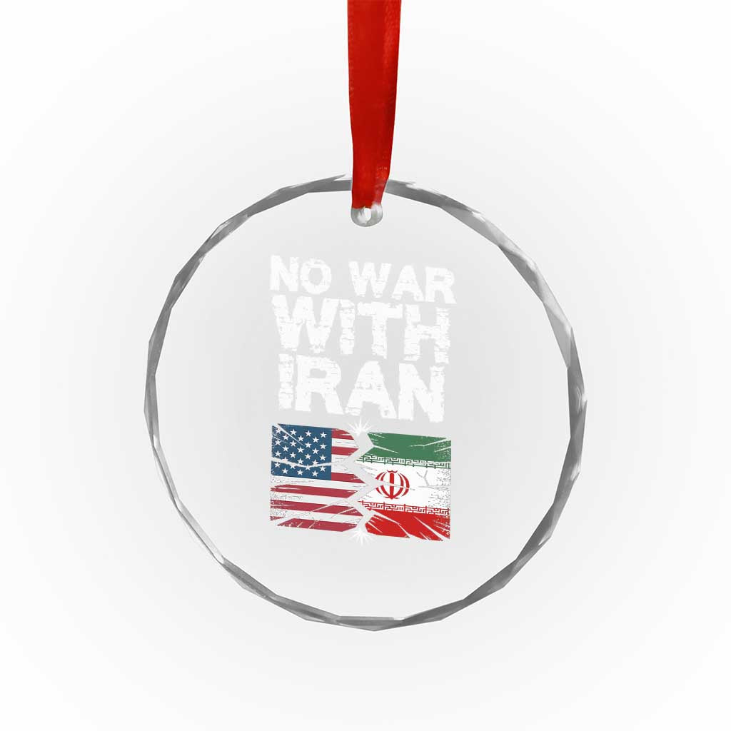 No War With Iran Crystal Glass Ornament Support Iranian People Peace TS12 Print Your Wear