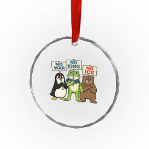 No Wars No Ice No Kings Animal Protest Crystal Glass Ornament Frog Penguin Bear Resist Human Rights Activist TS02 Print Your Wear