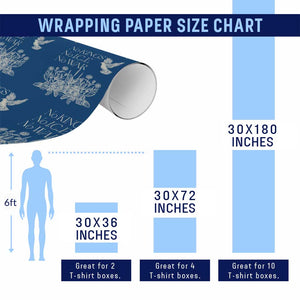 No Wars No Ice No Kings Botanical Dove Wrapping Paper Roll Peace Symbol Anti War Human Rights Protest TS02 Print Your Wear