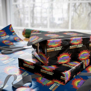 No Wars No Ice No Kings Retro Rainbow Wrapping Paper Roll Remove Nasty Orange Stains Protest Political Satire TS02 Black Print Your Wear