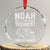 Noah Was a Conspiracy Theorist Crystal Glass Ornament Then It Rained Funny Biblical Ark Humor - Print Your Wear