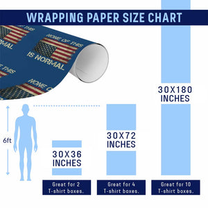 None of This Is Normal Wrapping Paper Roll Retro Upside Down American Flag TS10 Print Your Wear