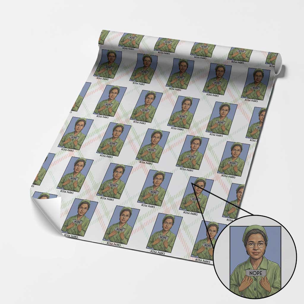 Nope Rosa Parks Wrapping Paper Roll Female Empowerment History Gift TS12 Christmas Plaid Print Your Wear