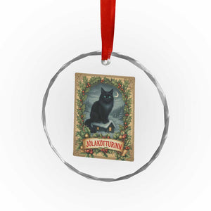 Nordic Christmas Cat Crystal Glass Ornament Jolakotturinn Yule Cat Icelandic TS11 Print Your Wear
