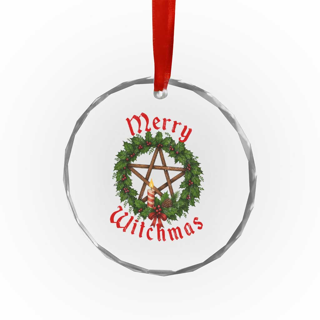 Nordic Christmas Crystal Glass Ornament Merry Witchmas Pagan Yule Xmas Wreath TS11 Print Your Wear