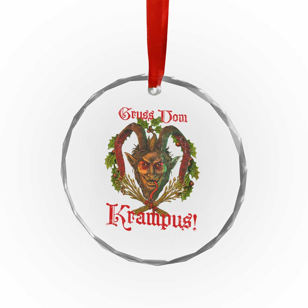 Nordic Christmas Krampus Crystal Glass Ornament Gruss Vom Krampus Pagan Yule Xmas TS11 Print Your Wear